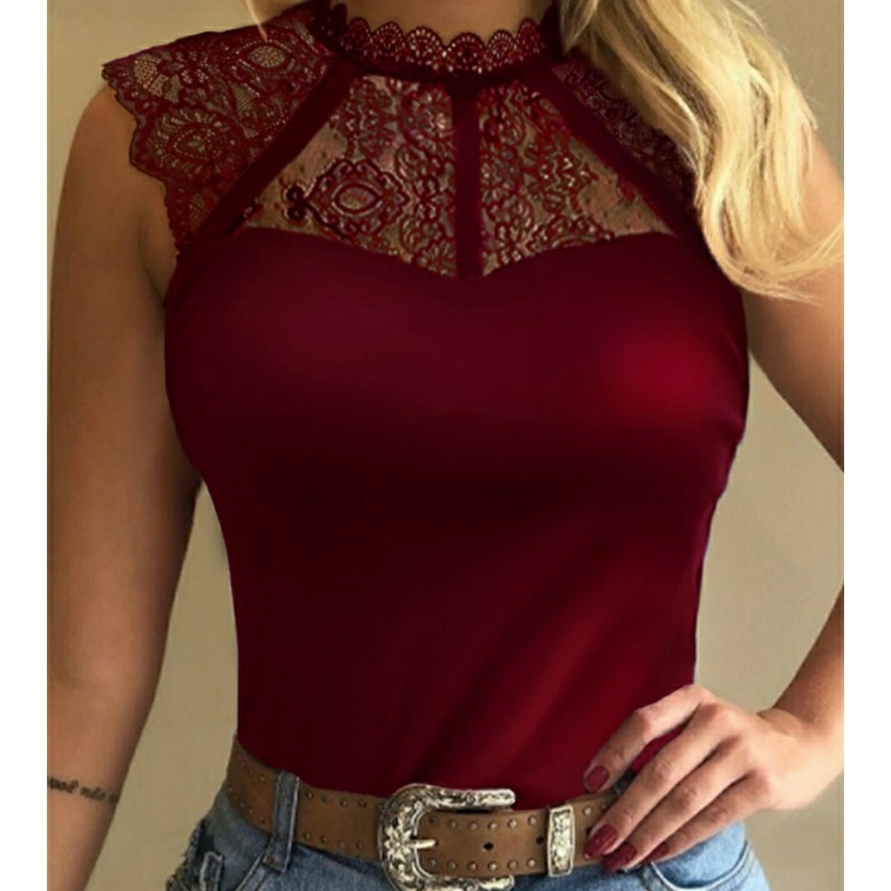 *2 left* Floral Lace Sleeveless Top - Picture 2 of 4